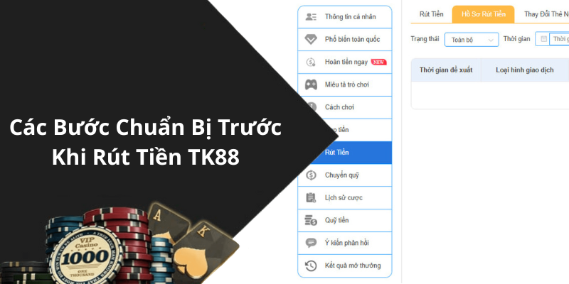 Các Bước Chuẩn Bị Trước Khi Rút Tiền TK88